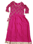 Pink Kurti and Skirt