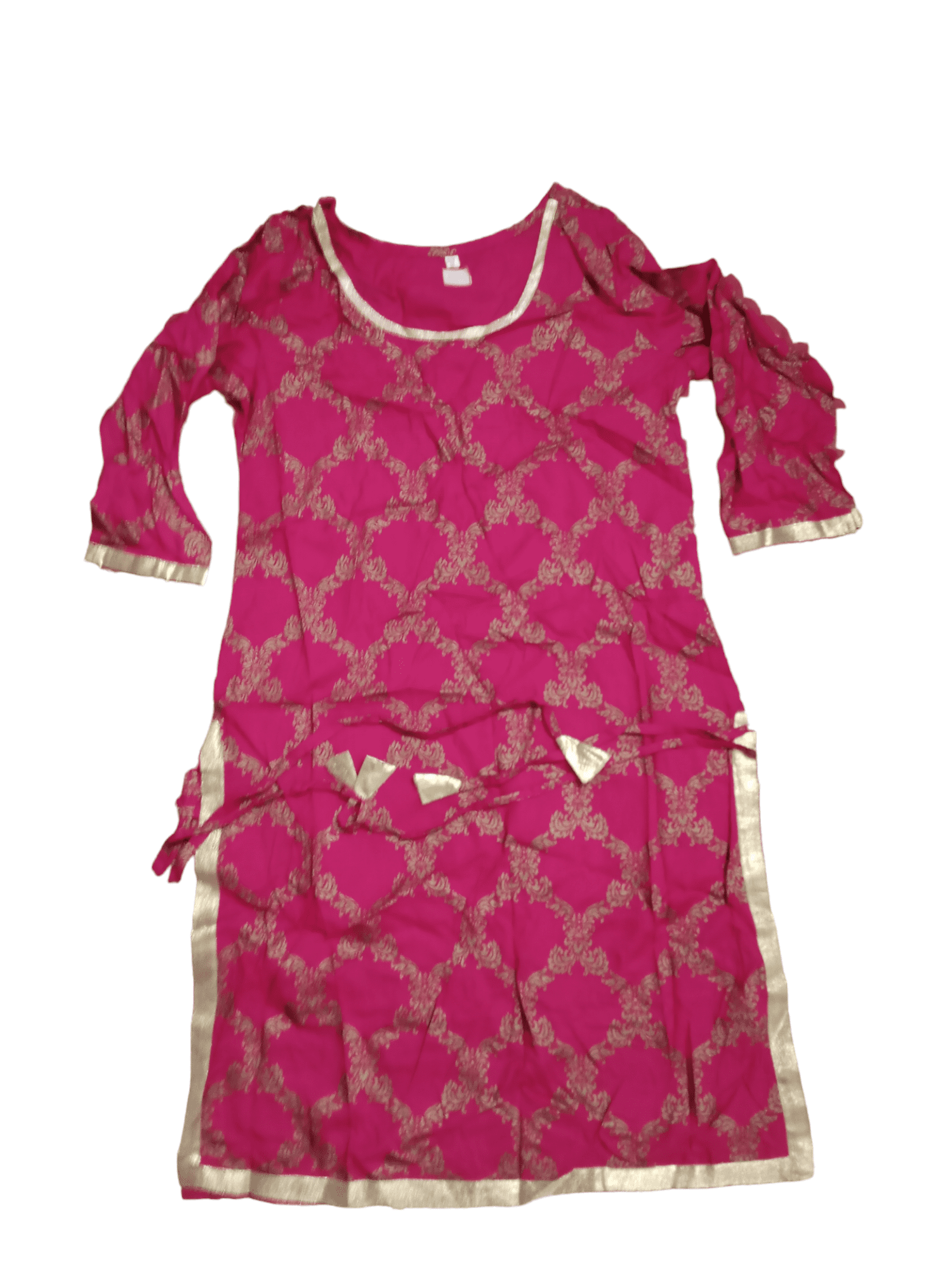 Pink Kurti and Skirt